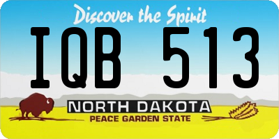 ND license plate IQB513