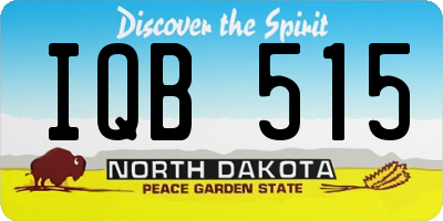 ND license plate IQB515