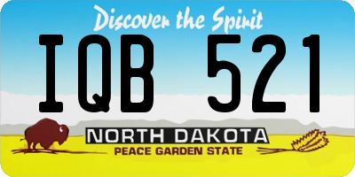 ND license plate IQB521
