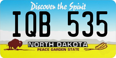 ND license plate IQB535