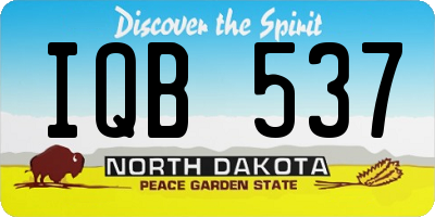 ND license plate IQB537