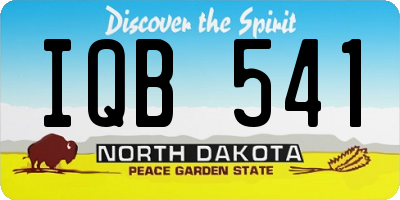 ND license plate IQB541
