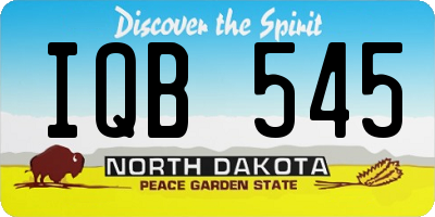 ND license plate IQB545