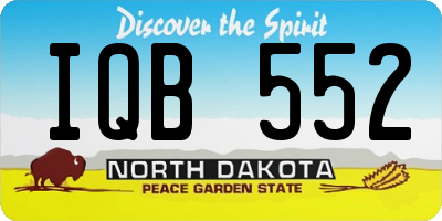 ND license plate IQB552