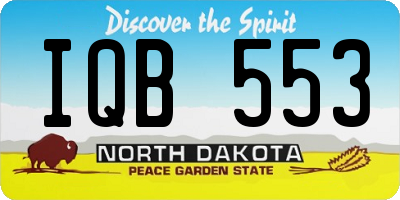 ND license plate IQB553