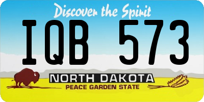 ND license plate IQB573