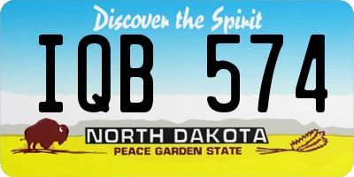 ND license plate IQB574