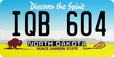 ND license plate IQB604