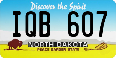 ND license plate IQB607