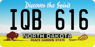 ND license plate IQB616