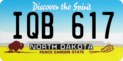 ND license plate IQB617