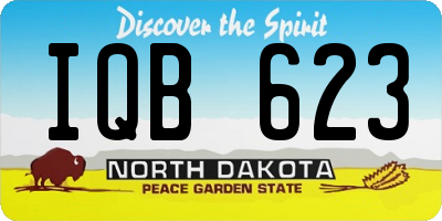 ND license plate IQB623