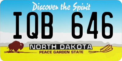 ND license plate IQB646