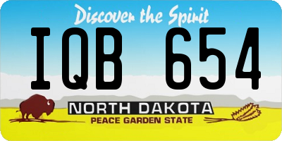 ND license plate IQB654