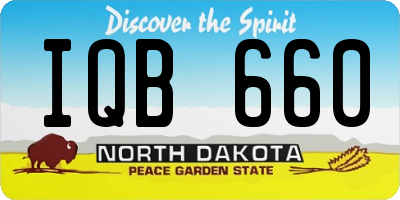 ND license plate IQB660