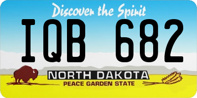 ND license plate IQB682