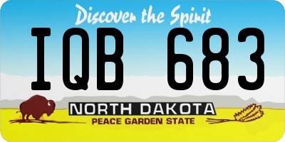 ND license plate IQB683