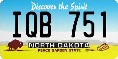 ND license plate IQB751
