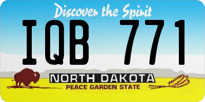 ND license plate IQB771