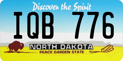 ND license plate IQB776
