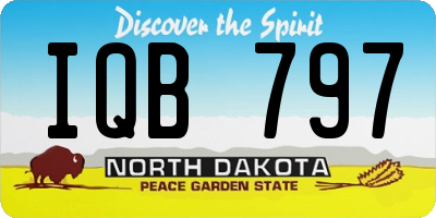 ND license plate IQB797