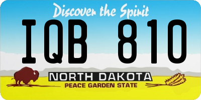 ND license plate IQB810