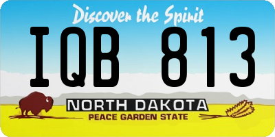 ND license plate IQB813