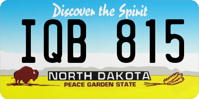 ND license plate IQB815