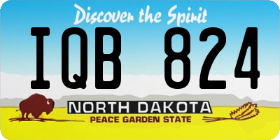 ND license plate IQB824