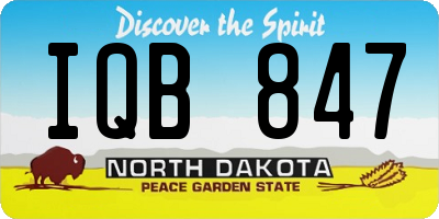 ND license plate IQB847