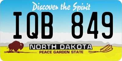 ND license plate IQB849