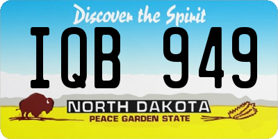 ND license plate IQB949
