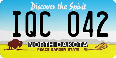 ND license plate IQC042