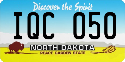 ND license plate IQC050