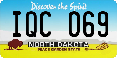 ND license plate IQC069