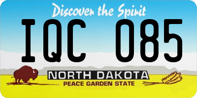 ND license plate IQC085