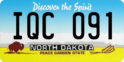 ND license plate IQC091