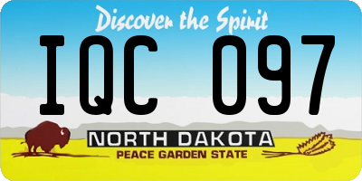 ND license plate IQC097