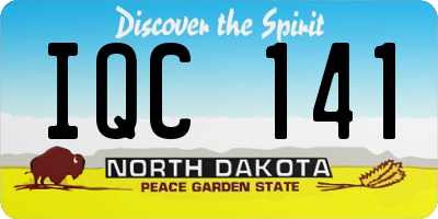 ND license plate IQC141