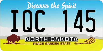 ND license plate IQC145