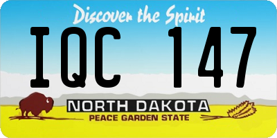ND license plate IQC147