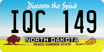ND license plate IQC149