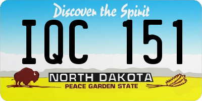 ND license plate IQC151