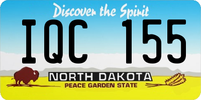 ND license plate IQC155