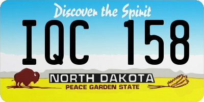 ND license plate IQC158