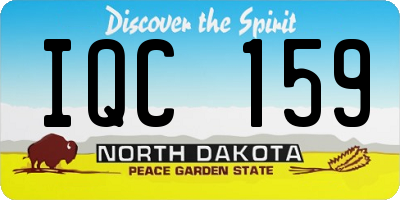 ND license plate IQC159