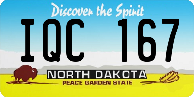 ND license plate IQC167