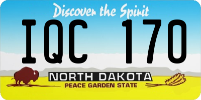 ND license plate IQC170