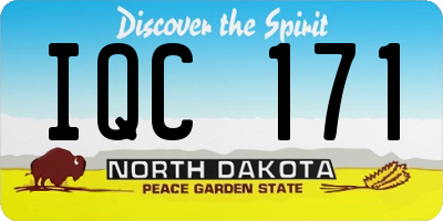 ND license plate IQC171