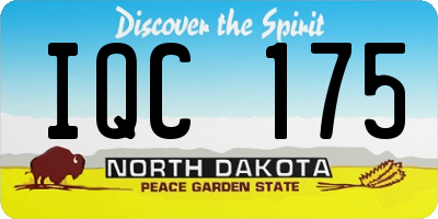 ND license plate IQC175